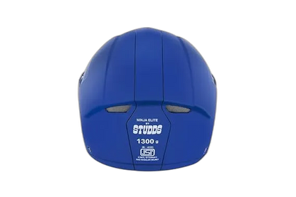 STUDDS Ninja Elite Super Flame Blue Fu Flip Up Helmet