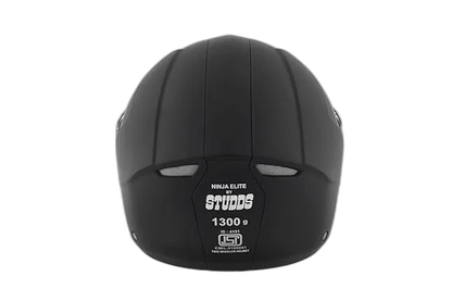 STUDDS Ninja Elite Super Matt Black Fu Flip Up Helmet