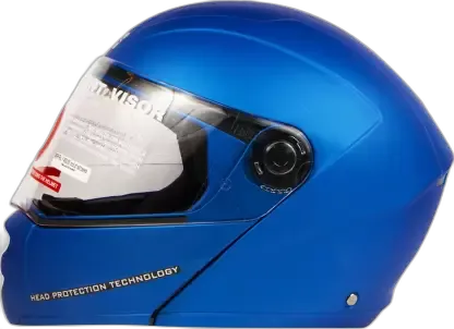 STUDDS Ninja Elite Super Matt Blue Fu Flip Up Helmet