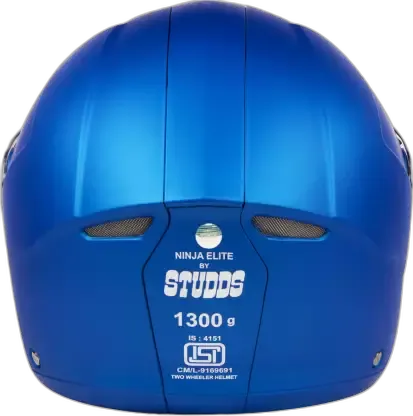 STUDDS Ninja Elite Super Matt Blue Fu Flip Up Helmet