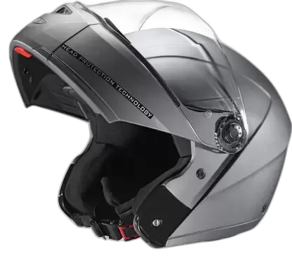 STUDDS Ninja Elite Super Matt Gun Grey Fu Flip Up Helmet