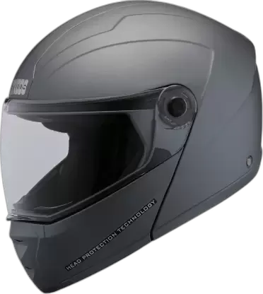 STUDDS Ninja Elite Super Matt Gun Grey Fu Flip Up Helmet