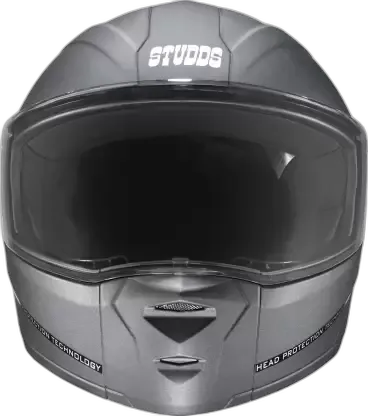 STUDDS Ninja Elite Super Matt Gun Grey Fu Flip Up Helmet