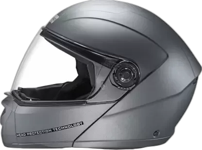 STUDDS Ninja Elite Super Matt Gun Grey Fu Flip Up Helmet