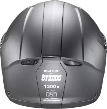 STUDDS Ninja Elite Super Matt Gun Grey Fu Flip Up Helmet