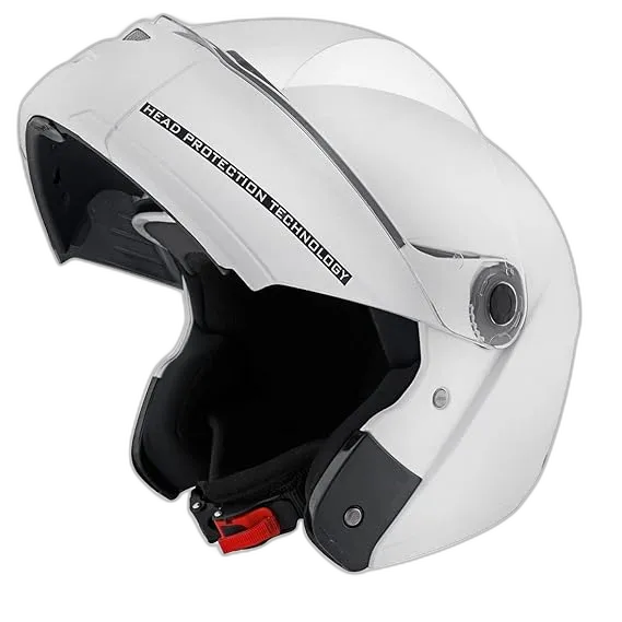 STUDDS Ninja Elite Super White Fu Flip Up Helmet