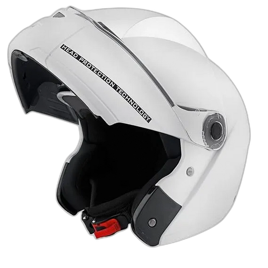 STUDDS Ninja Elite Super White Fu Flip Up Helmet