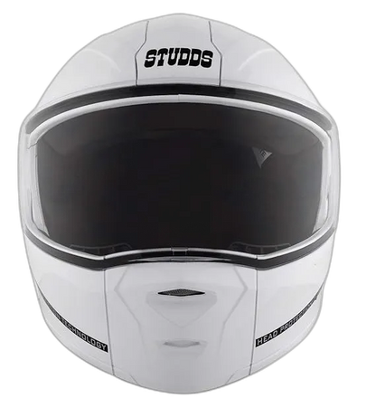 STUDDS Ninja Elite Super White Fu Flip Up Helmet