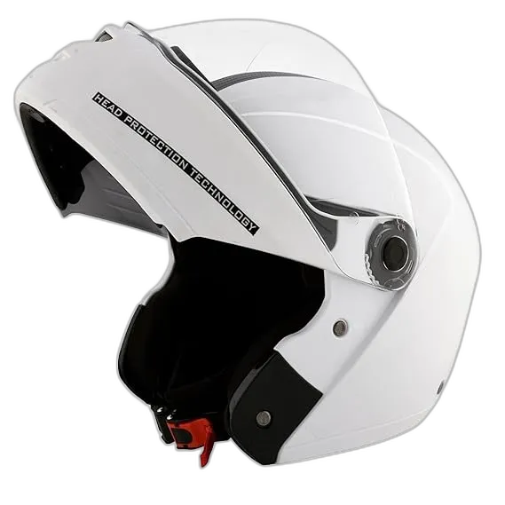 STUDDS Ninja Elite White Fu Flip Up Helmet