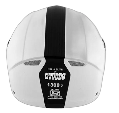 STUDDS Ninja Elite White Fu Flip Up Helmet