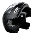 STUDDS Ninja Pastel Plain Black Fu Flip Up Helmet