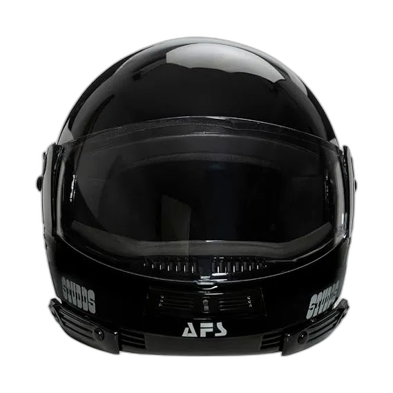 STUDDS Ninja Pastel Plain Black Fu Flip Up Helmet