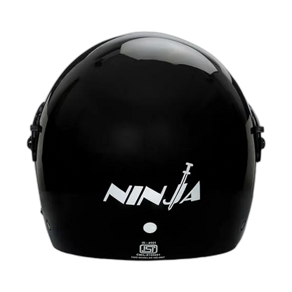 STUDDS Ninja Pastel Plain Black Fu Flip Up Helmet