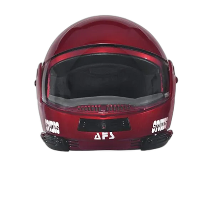 STUDDS Ninja Pastel Plain Cherry Red Fu Flip Up Helmet
