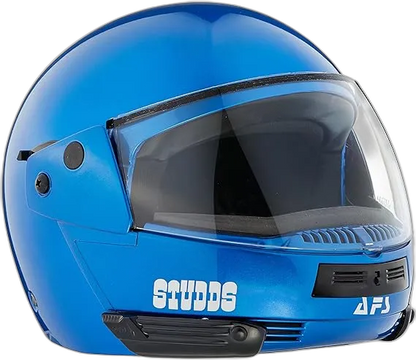 STUDDS Ninja Pastel Plain Flame Blue Fu Flip Up Helmet