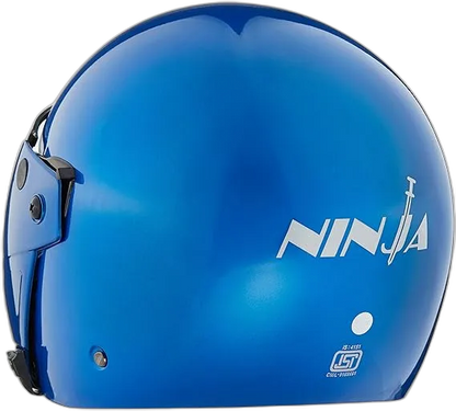 STUDDS Ninja Pastel Plain Flame Blue Fu Flip Up Helmet