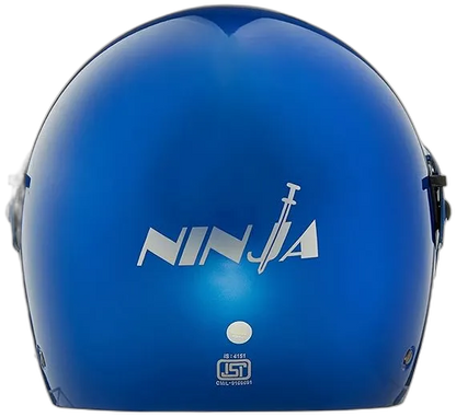 STUDDS Ninja Pastel Plain Flame Blue Fu Flip Up Helmet