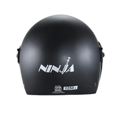 STUDDS Ninja Pastel Plain Matt Black Fu Flip Up Helmet