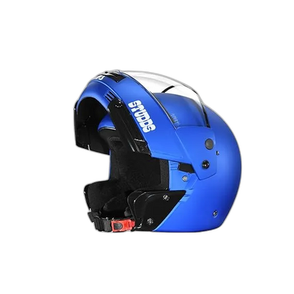 STUDDS Ninja Pastel Plain Matt Blue Fu Flip Up Helmet