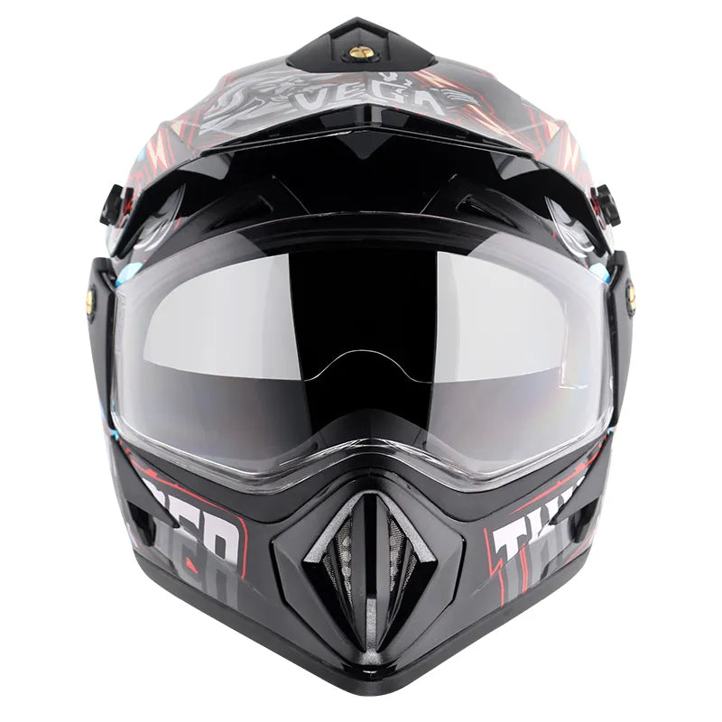 VEGA Thunder Black Red Off Road Helmet