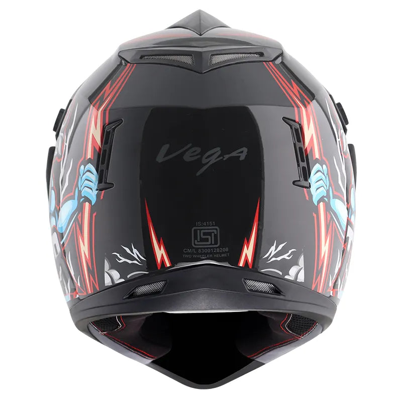 VEGA Thunder Black Red Off Road Helmet
