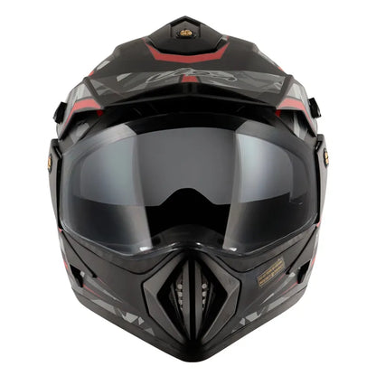 VEGA Camo Dull Black Red Off Road Helmet
