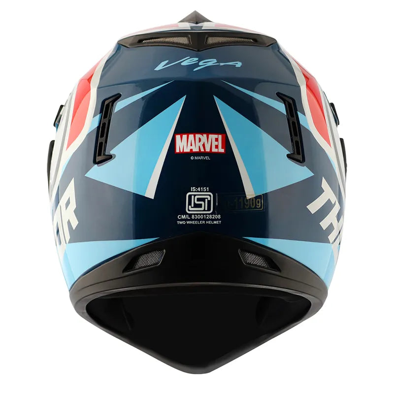 VEGA Dx Marvel Thor Blue Red Off Road Helmet