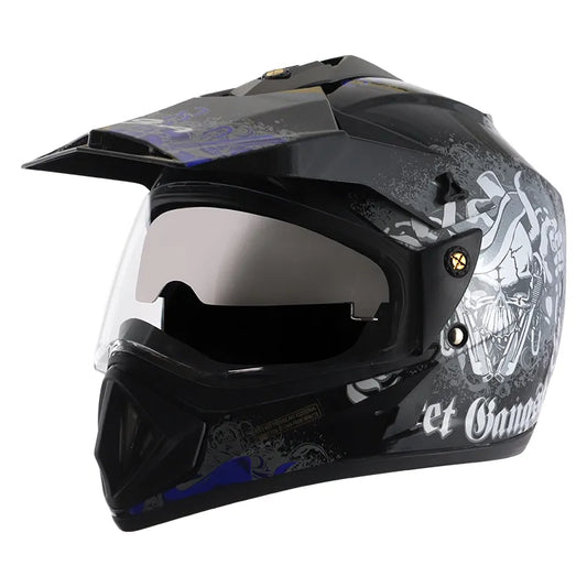 VEGA Gangster Black Blue Off Road Helmet