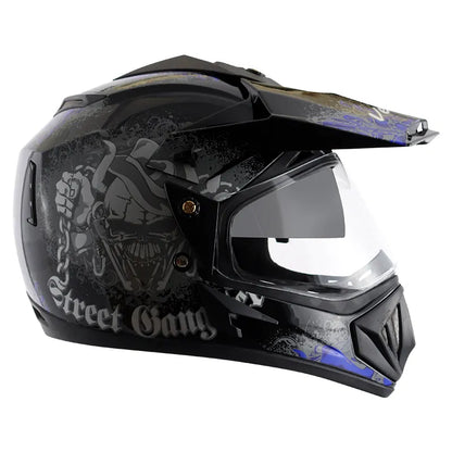 VEGA Gangster Black Blue Off Road Helmet
