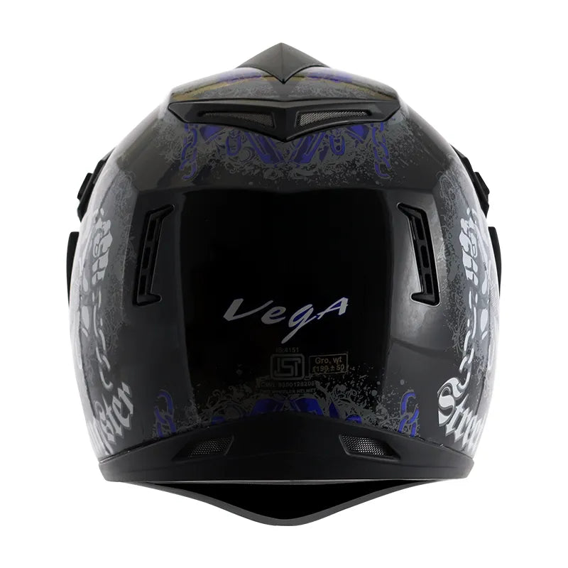 VEGA Gangster Black Blue Off Road Helmet