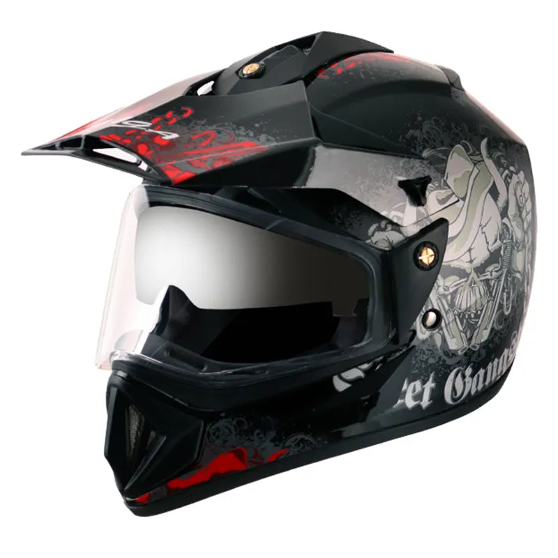 VEGA Gangster Black Red Off Road Helmet