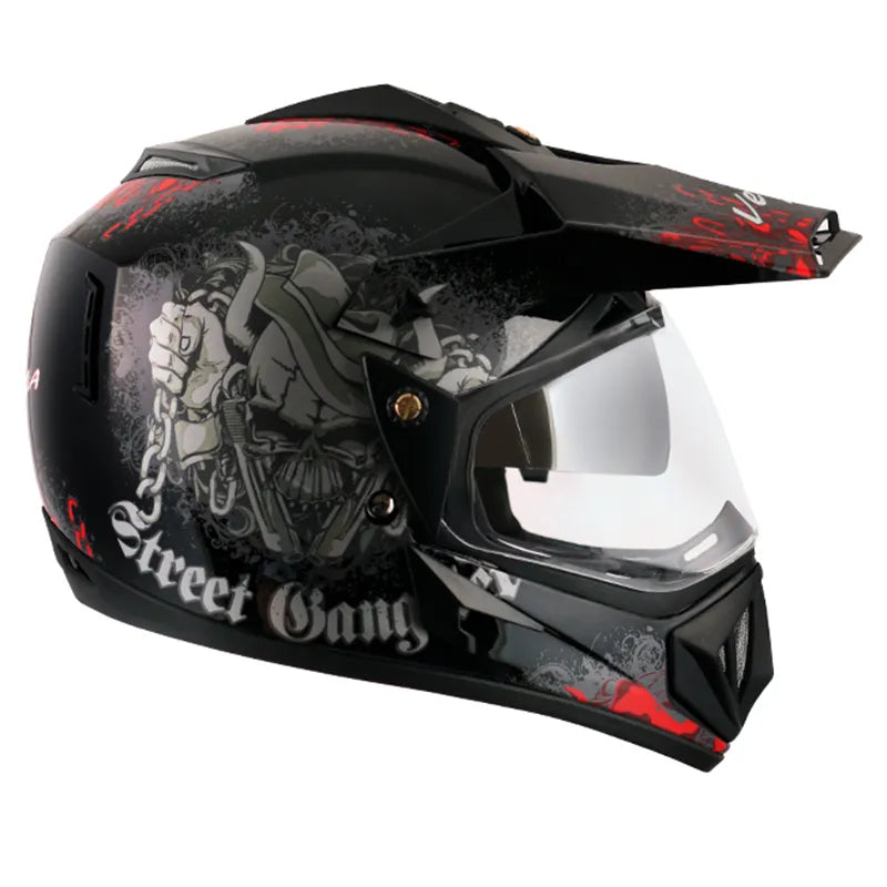 VEGA Gangster Black Red Off Road Helmet