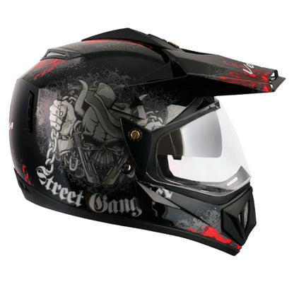 VEGA Gangster Black Red Off Road Helmet