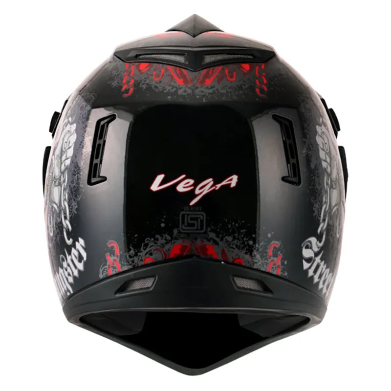 VEGA Gangster Black Red Off Road Helmet