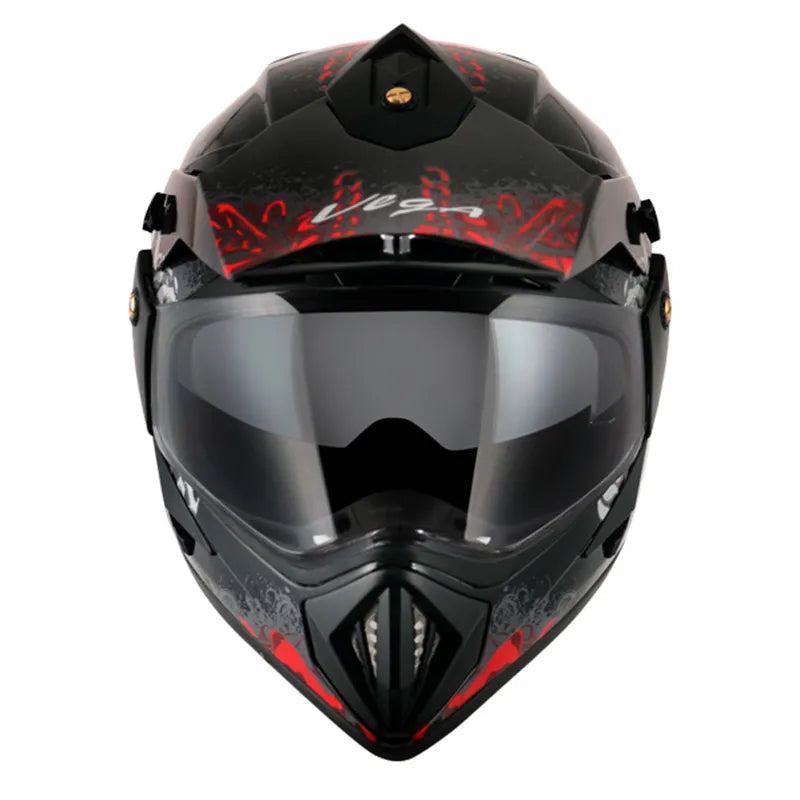 VEGA Gangster Black Red Off Road Helmet