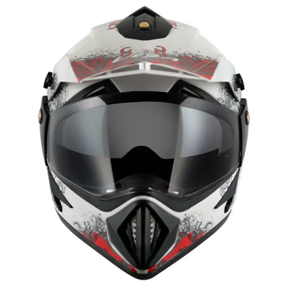 VEGA Gangster White Red Off Road Helmet