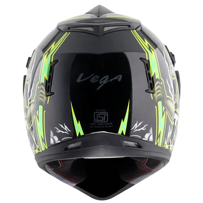VEGA Thunder Black Green Off Road Helmet