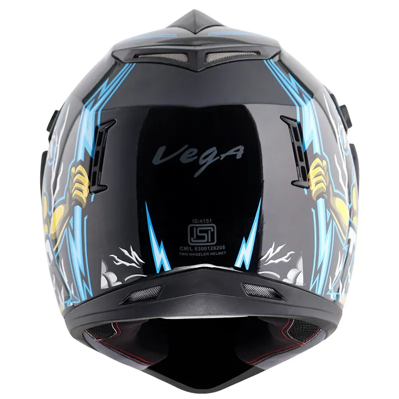 VEGA Thunder Black Blue Off Road Helmet