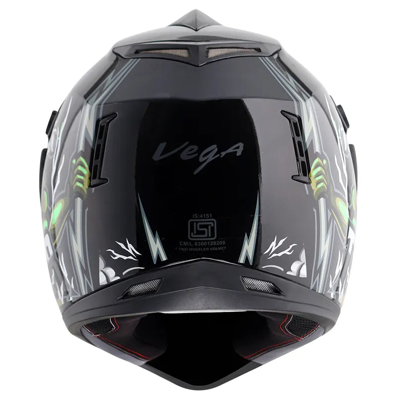 VEGA Thunder Black Grey Off Road Helmet