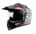 Off Road Dv Thunder Dull Black Red Helmet