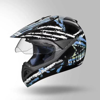 VEGA Motocross Blue Black Off Road Helmet