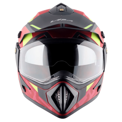 VEGA Motocross Dull Red Black Off Road Helmet