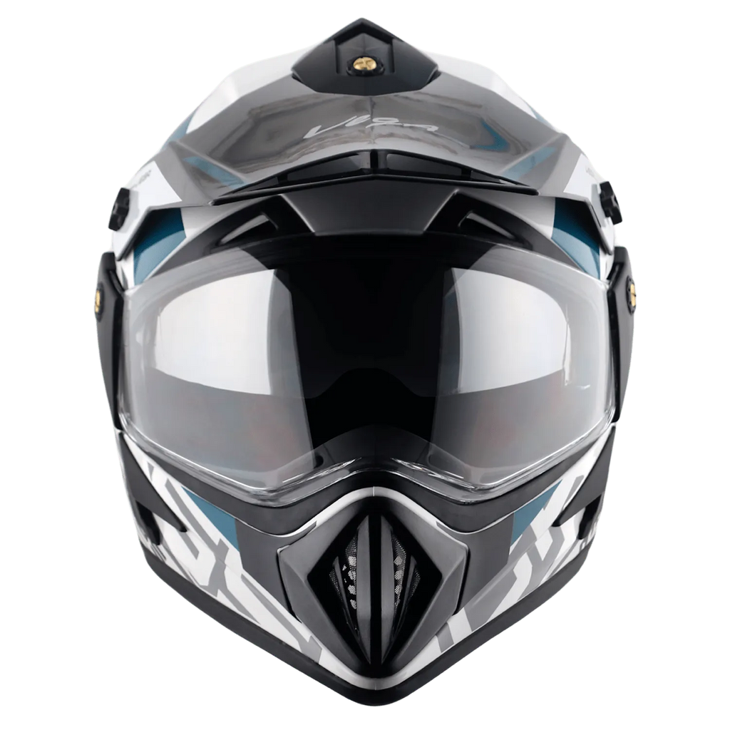 VEGA Motocross White Black Off Road Helmet
