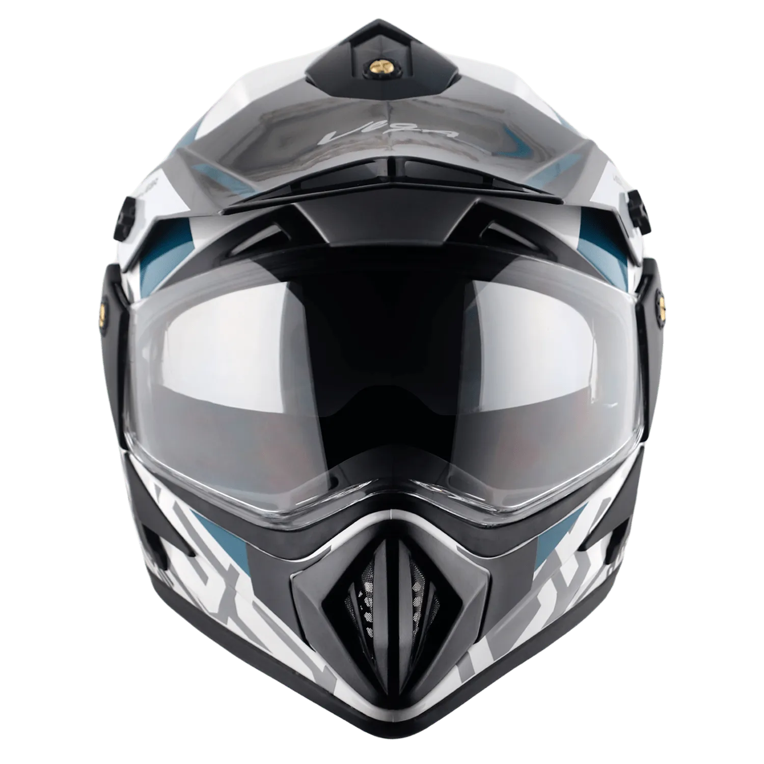 VEGA Motocross White Black Off Road Helmet