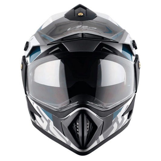 VEGA Motocross White Black Off Road Helmet