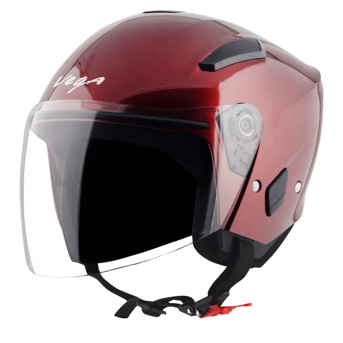 VEGA Orion Dx Burgundy Half Face Helmet
