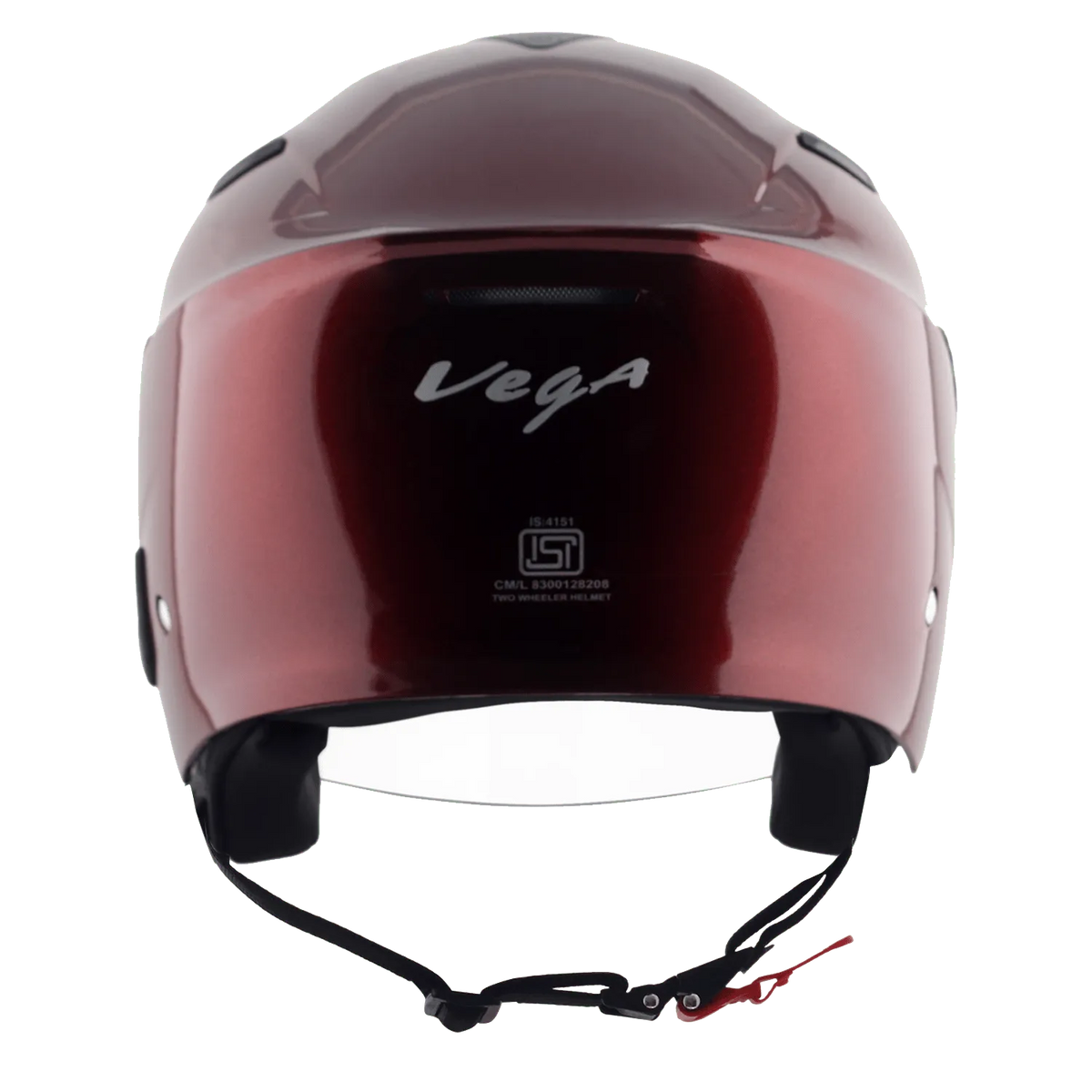 VEGA Orion Dx Burgundy Half Face Helmet