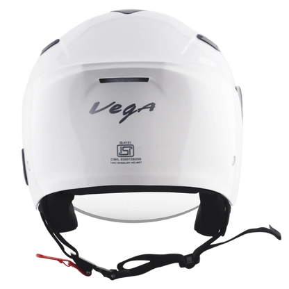 VEGA Orion Dx White Half Face Helmet