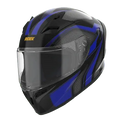 RIDEX Polaris Graphite Glossy Black Blue Full Face Helmet