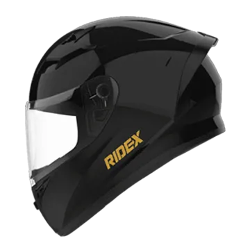 RIDEX Polaris Midnight Black Glossy Full Face Helmet